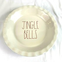 Rae Dunn Pie Plate Baking Dish Jingle Bells Christmas Ivory White - £25.73 GBP