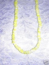 Light Yellow And White Puka Shell Beaded Surf Style Jewelry 18&quot; Beach Necklace - £4.78 GBP