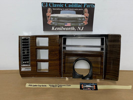 78 Cadillac Deville DASH SPEEDOMETER INSTRUMENT CLUSTER WOODGRAIN BEZEL ... - $84.14