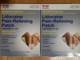 2-Pack CVS Lido Maximum Strength Pain Relieving Patches 6 ct Exp 2027 - $23.32