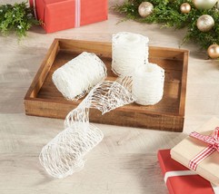 Set of 3 9&#39; Mesh Ribbon by Valerie in White - $43.64