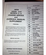 1975 Chevrolet Vega &amp; Monza Service Overhaul Manual Supplement Original ... - £7.61 GBP