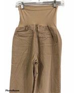 Oh Baby Materninty Pants Khaki Stretch Full Belly Size Medium M Slacks - $22.95