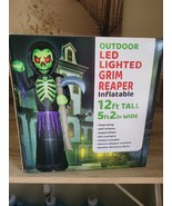 HUGE! 12 Foot Light-Up Inflatable Halloween Reaper Holiday Decor - $122.18 CAD