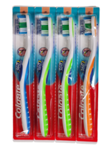 Colgate 360 Toothbrushes Soft Bristle Head, Cheek &amp; Tongue Cleaner NEW 4 Pack - £4.40 GBP