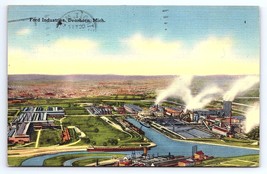 Postcard Ford Industries Plant Aerial View Dearborn Michigan MI - £2.80 GBP