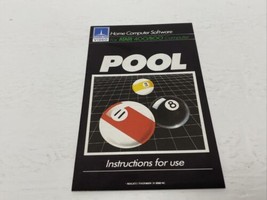 Pool Game Program Instructions for Atari 400 800  - £7.72 GBP