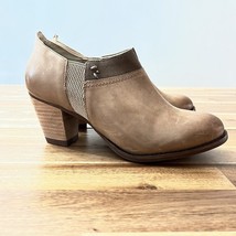 OLUKAI WOMEN&#39;S HO&#39;OU&#39;I Leather Heeled Booties Tan Size 8 - $40.84
