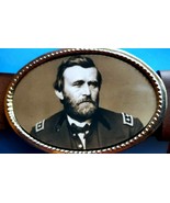 General ULYSSES S. GRANT CIVIL WAR Epoxy Photo Buckle - $24.19 CAD