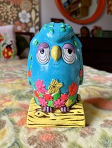 Vintage 60s Mid Century Holiday Fair Chalkware Owl Bank Made in Japan - £31.07 GBP