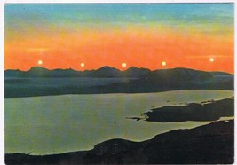 Norway Postcard Narvik Midnight Sun Different Phases From Mountain Restaurant - $6.92