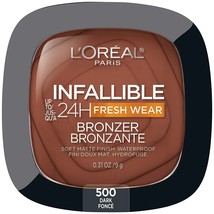 Bronzer 500 Dark L&#39;Oréal Paris Infallible 24H Fresh Wear Soft Matte Long... - $6.79