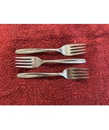 (3) 6” Salad Forks Rogers Cutlery Co Lawncrest Int’l Silver Stainless - $16.60