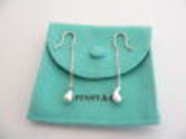 Tiffany &amp; Co Teardrop Earrings Dangling Hoops Studs Peretti Love Gift Pouch Cool - £355.30 GBP