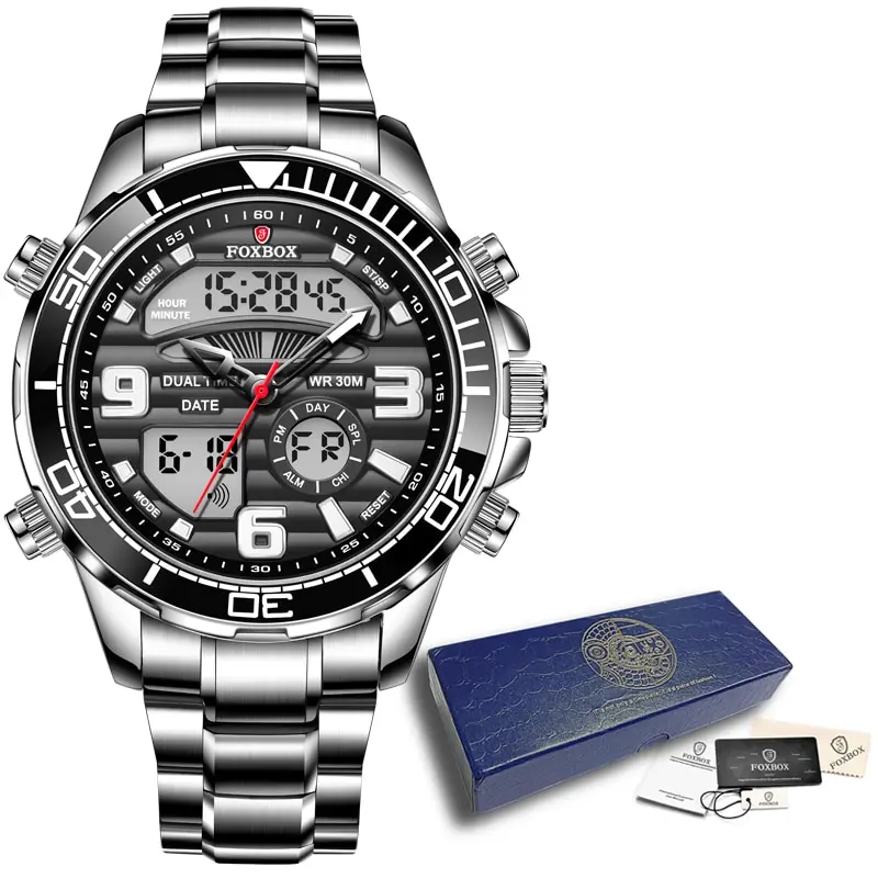  brand luxury digital mens watches top luxury sport quartz wristwatch for men all steel thumb200