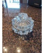 Vintage Trinket Dish Anchor Hocking Round Glass Covered .  - $294.73 MXN