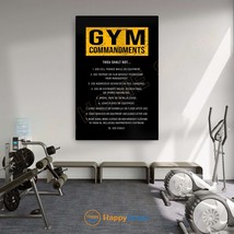 Gym Commandments Wall Art Room Decor Gym Sign Workour Room Fitness Decor - PD16 - $25.95+