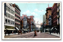High Street View South From Chestnut Columbus OH Detroit Publishing Postcard D20 - £3.57 GBP
