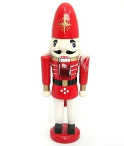 Wooden Toy Soldier Nutcracker Hand Painted 10&quot; Christmas Decor - £7.11 GBP