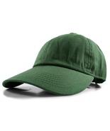Dark Green Plain Solid Polo Baseball Hat Washed Cotton Adjustable Cap Me... - $278.27 MXN