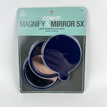 CONAIR Compact Magnifying Glass &amp; Mirror round 2.75&quot; diameter - £8.56 GBP