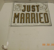 Wedding Just Married Car Window Flag - $14.57