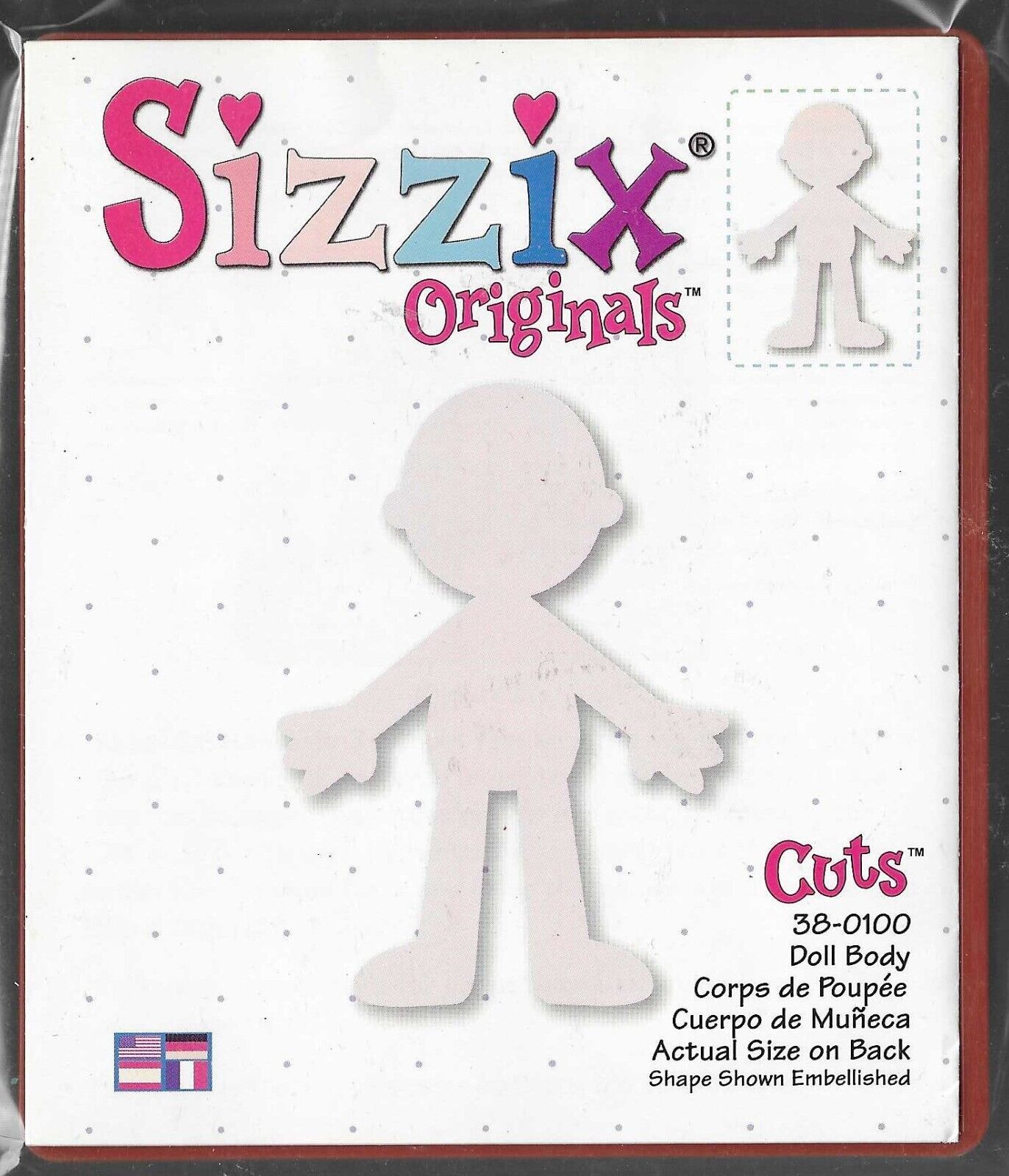 Sizzix originals. Doll Body red cutting die. Ref: 015. Die Cutting Cardmaking - $18.64