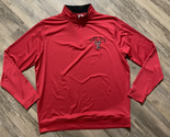 Texas Tech Pullover Champion TTU Jacket Athleticwear 1/4 Zip Red Men&#39;s S... - $21.28