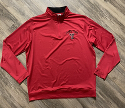 Texas Tech Pullover Champion TTU Jacket Athleticwear 1/4 Zip Red Men&#39;s Size M - £16.73 GBP