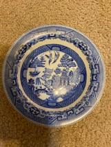 Churchill Blue Willow 6&quot; Soup Salad Bowl Made In England - £6.15 GBP