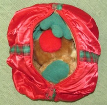 Christmas Flip Plush Gift &amp; Red Nose Reindeer Moose Stuffed Animal Topsy Turvy - £12.83 GBP