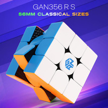 Gan 356 R S Speed Cube Gans 356R Stickerless Gan356 Rs 3X3X3 Speedcube G... - $28.49