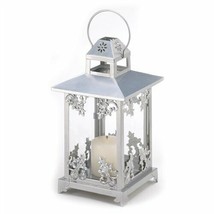 Silver Metal Scrollwork Candle Lantern - £24.55 GBP