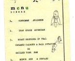 Gleneagles Hotel Dinner Menu Perthshire Scotland Carlsberg 1960&#39;s - $44.50