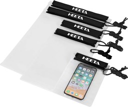 Heeta 5-Pack Clear Waterproof Dry Bag, Water Tight Cases Pouch Dry Bags, Black - £31.33 GBP