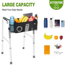 Upgrade Walker Basket with Cup Holder, Foldable Walker Storage Bag for Seniors w - £28.45 GBP