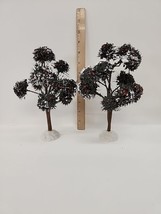 2 Enchanted Forest 9&quot; Mountain Pine Tree Christmas Village Accessory 289-0348 - £14.91 GBP