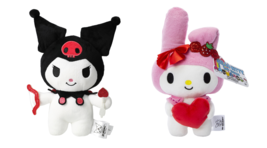 HELLO KITTY Melody + Kuromi Valentines BUNDLE 2 Pack Sanrio Love Stuffed... - £22.15 GBP
