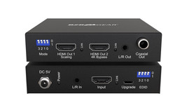 BZBGEAR 1x2 4K UHD HDMI Splitter/Scaler with Analog Audio Embedder - $167.99