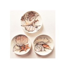 3 Pastel Shell Plates CDD705 By Barb Dollhouse Miniature - £12.64 GBP