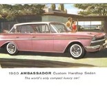 1960 Ambassador Custom Hardtop Sedan Postcard Nash  - $10.89