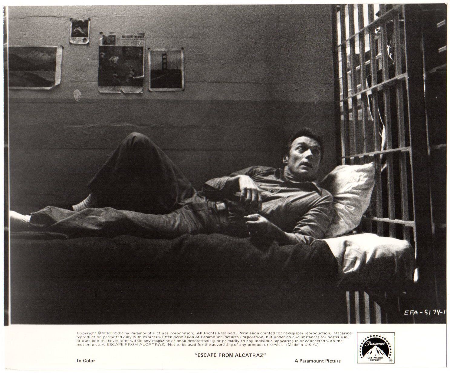 *Don Siegel&#39;s ESCAPE FROM ALCATRAZ (&#39;79) Clint Eastwood Plots In Prison ... - $25.00