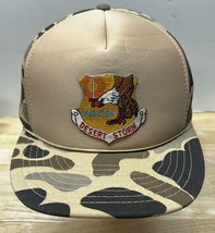 Operation Desert Storm Mesh Trucker Snapback Hat Camouflage Eagle Logo Vintage - £11.59 GBP