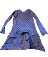 Naartjie Kids Purple Long-Sleeve Layered Ruffle Polka Dot Dress Girls 8 - €16,56 EUR