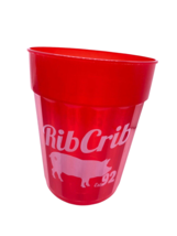 Rib Crib BBQ Restaurant Plastic Drinking Cup RibCrib Barbecue Midwest / ... - $11.29