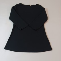 Zara W&amp;B Women&#39;s Black Cotton 3/4 Sleeve T-Shirt Top Size Medium - $10.39