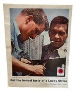 Lucky Strike Cigarettes Vintage 1958 Print Ad Honest Taste Smoking Tobacco - $16.97