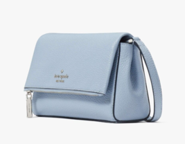 New Kate Spade Leila Mini Zip Crossbody Pebble Leather Muted Blue - £74.68 GBP