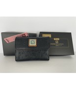 STONE MOUNTAIN Wallet Bonded Leather Spring Bloom Embossed Tooled Black/Tan - $336.04 MXN