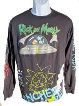 Rick And Morty Swim Shirt Mens Sz M (38-40)Gray LS Cartoon Art Graphic Tee - £7.76 GBP